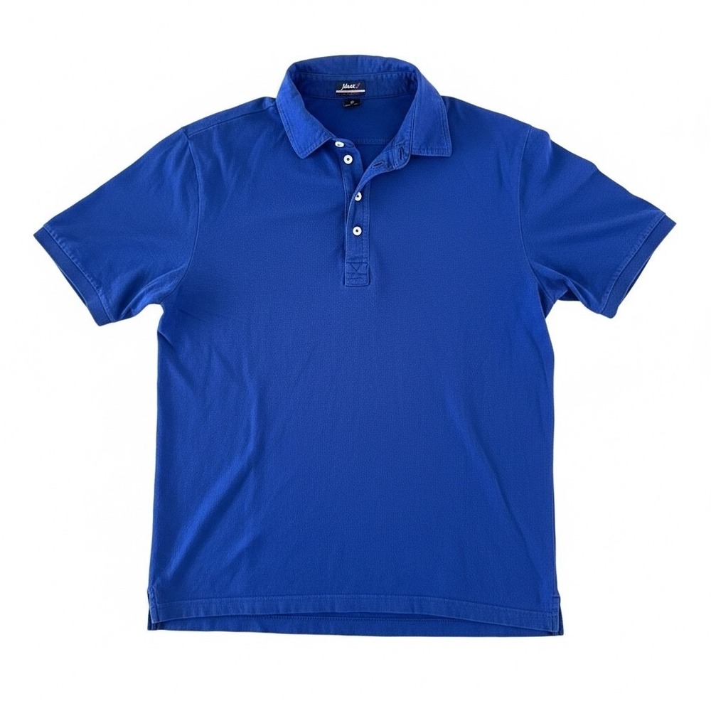 Johnnie-O Mens Blue Cotton Short Sleeve West Coast Prep Polo Shirt Size L